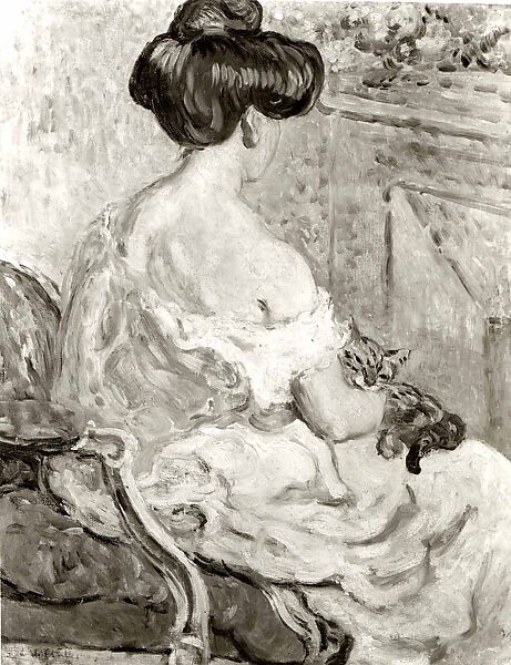 Woman with a Cat, Louis Valtat (French, Dieppe 1869–1952 Paris), Oil on canvas