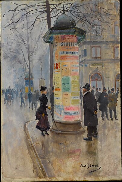 Parisian Street Scene, Jean Béraud (French, St. Petersburg 1849–1936 Paris), Oil on panel