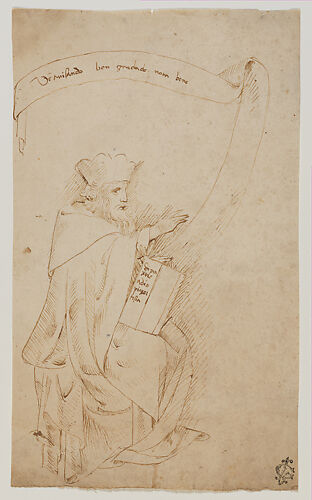 Seated Man with a Book and a Scroll