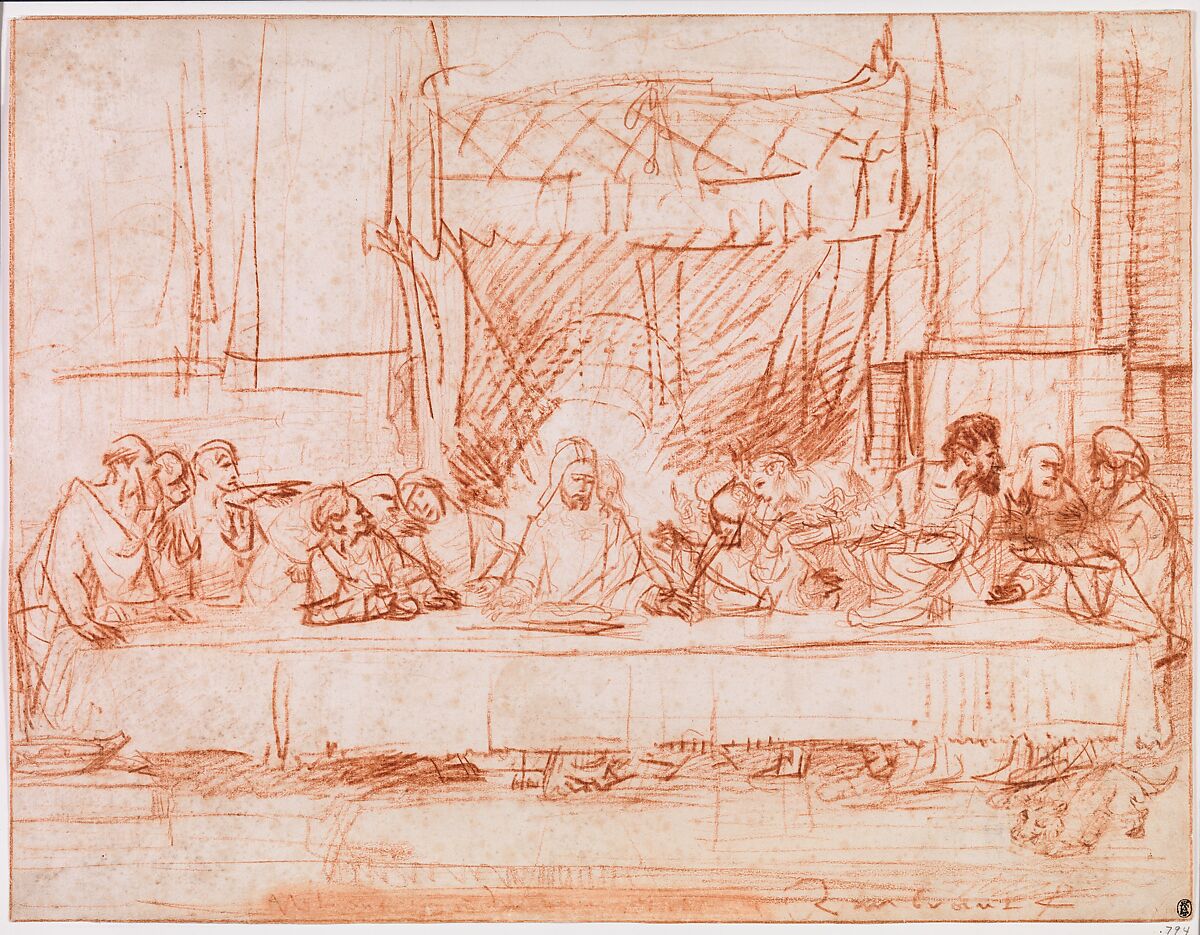 Rembrandt (Rembrandt van Rijn) | The Last Supper, after Leonardo 