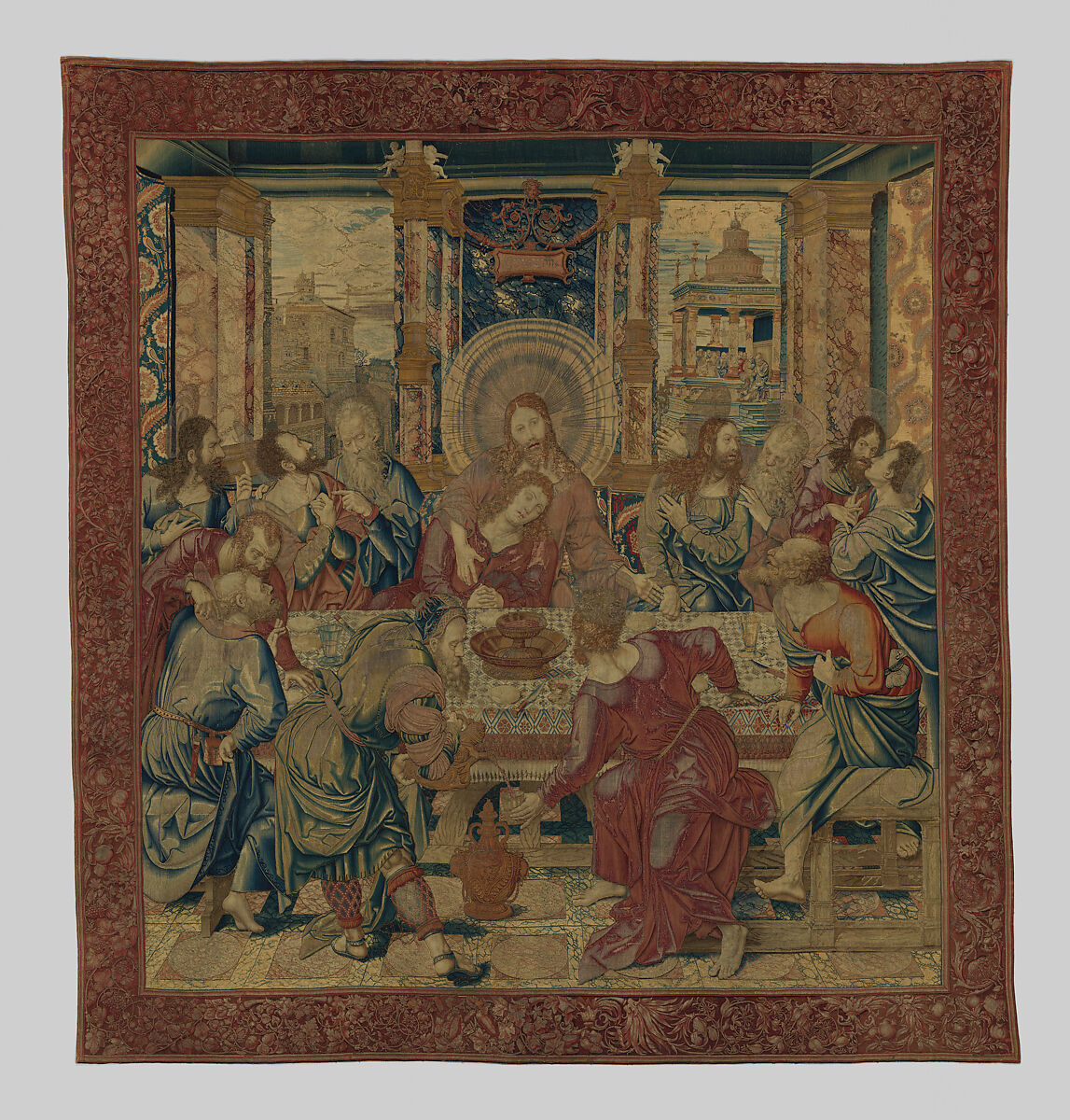 The Last Supper, Designed by Bernard van Orley (Netherlandish, Brussels ca. 1492–1541/42 Brussels), Wool, silk, silver-gilt thread. 