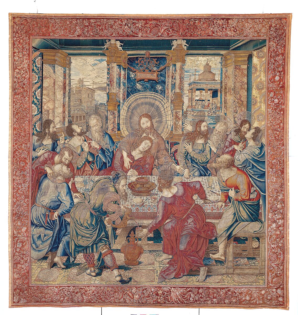 The Last Supper, Designed by Bernard van Orley (Netherlandish, Brussels ca. 1492–1541/42 Brussels), Wool, silk, silver-gilt thread.