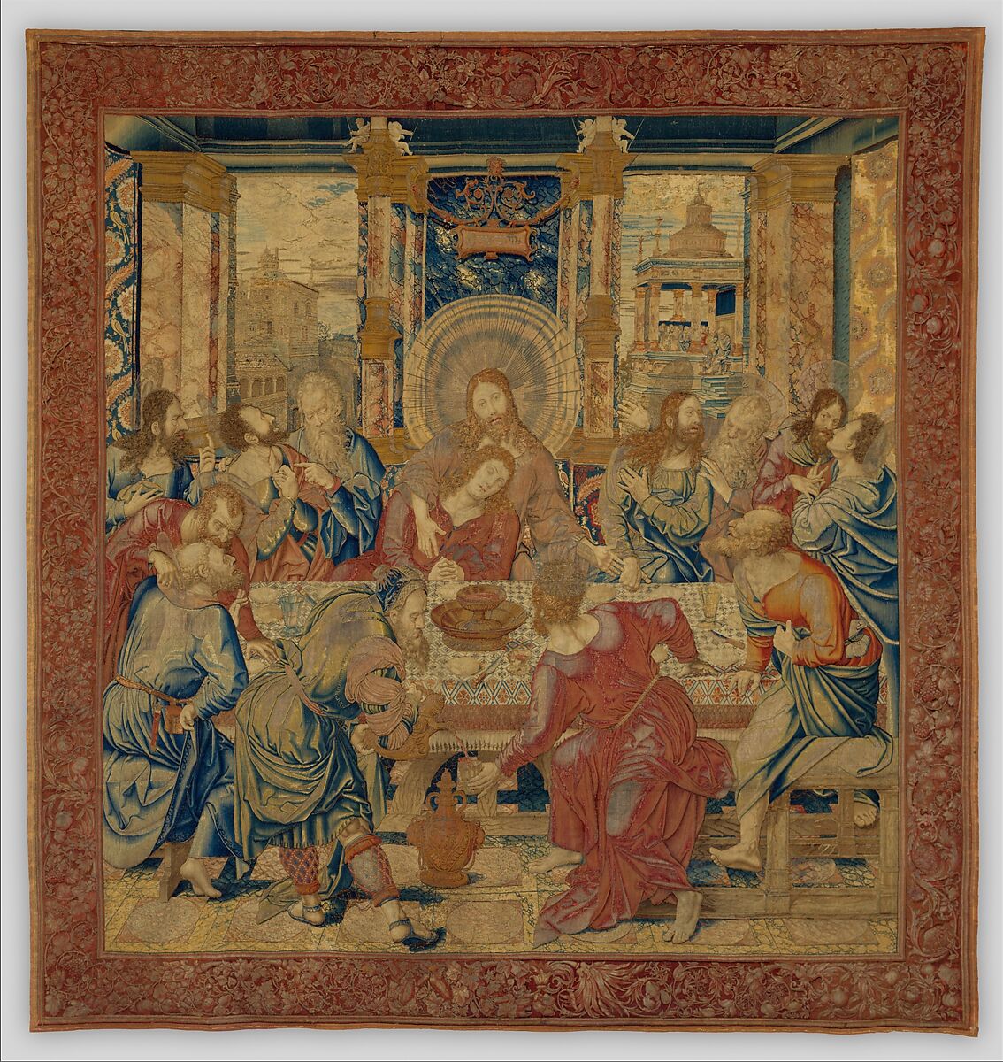 The Last Supper, Designed by Bernard van Orley (Netherlandish, Brussels ca. 1492–1541/42 Brussels), Wool, silk, silver-gilt thread.