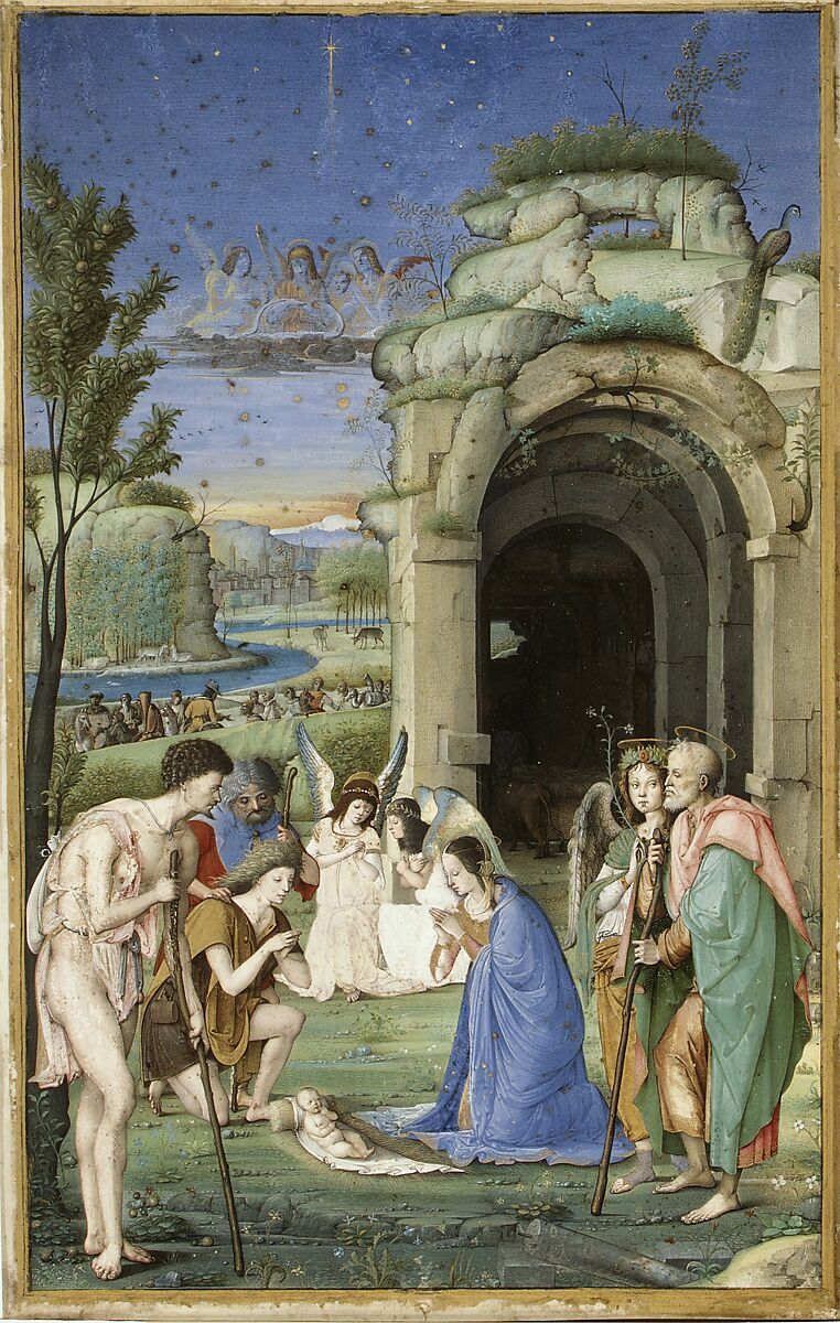 Adoration of the Shepherds, Francesco di Marco Marmitta da Parma (Emilian, 1457–1505), Tempera and gold on parchment