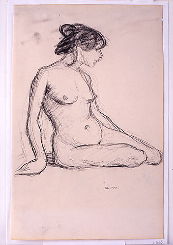 Seated Female Nude in Profile