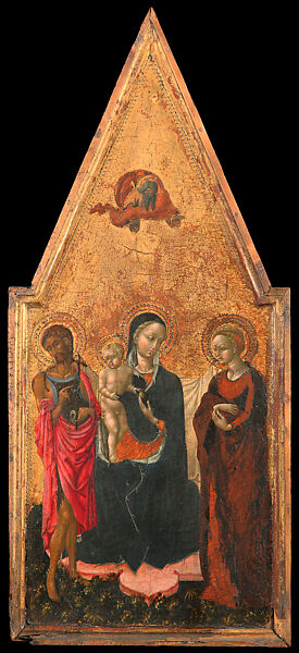 Saint Michael, Pietro di Giovanni d'Ambrogio (Italian, Siena 1410–1449 Siena), Tempera and silver on wood, gold ground