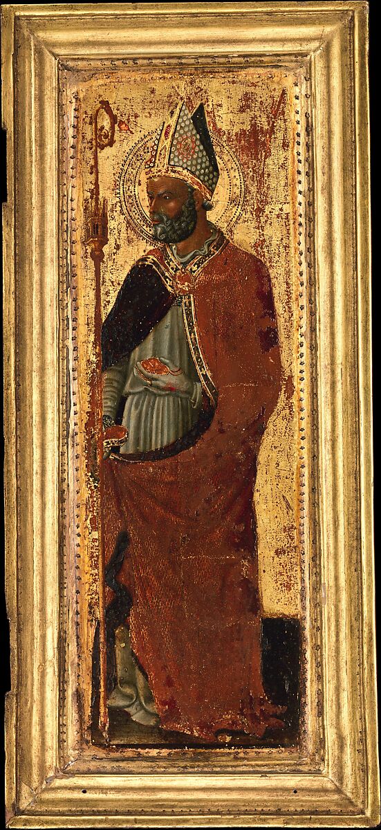 Saint Nicholas of Bari, Pietro di Giovanni d&#39;Ambrogio (Italian, Siena 1410–1449 Siena), Tempera on panel 