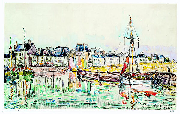 Le Croisic, Paul Signac (French, Paris 1863–1935 Paris), Watercolor over graphite and black chalk