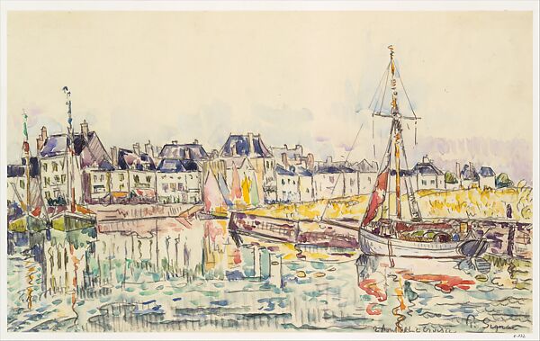 Le Croisic, Paul Signac (French, Paris 1863–1935 Paris), Watercolor over graphite and black chalk 