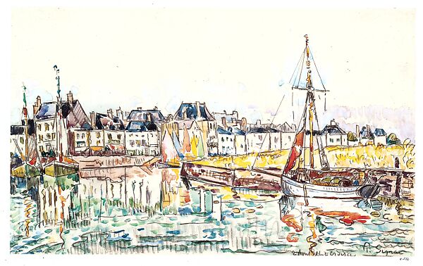 Le Croisic, Paul Signac (French, Paris 1863–1935 Paris), Watercolor over graphite and black chalk