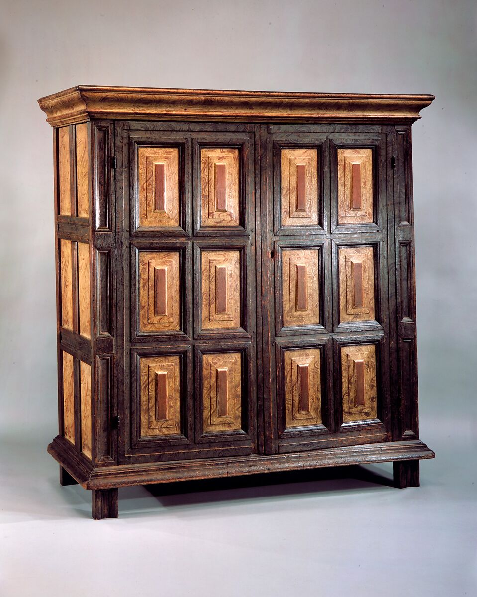 Kast, Painted white oak, red oak, American