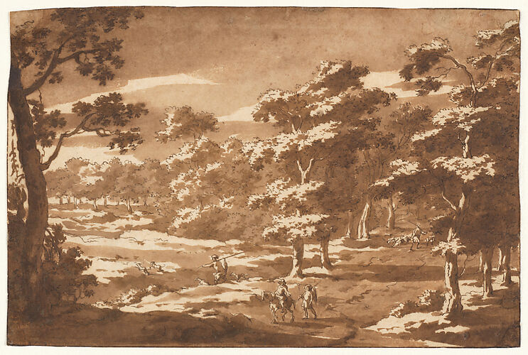 Forest Clearing with Figures