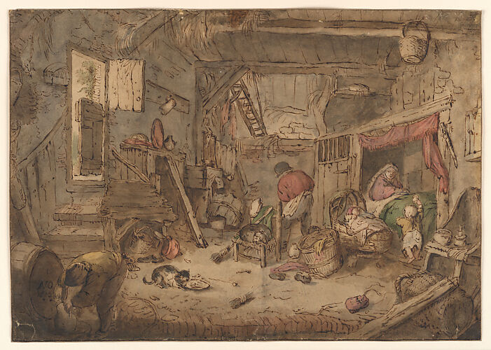 Peasant Family in a Barn