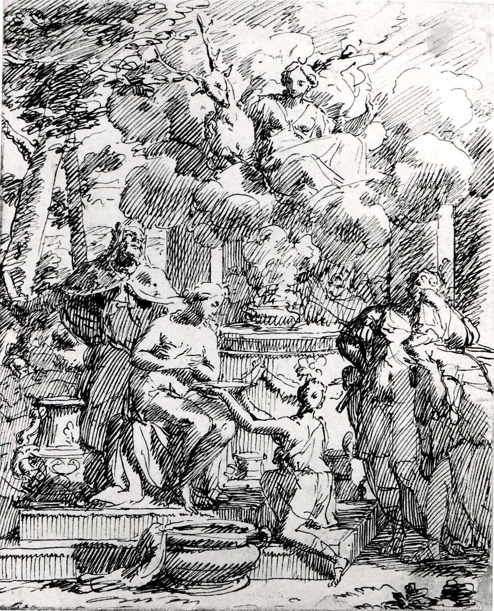 The Sacrifice of Iphigenia, Gerard de Lairesse (Dutch, Liège 1641–1711 Amsterdam), Pen and brown ink