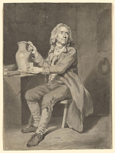 Seated Man with a Pitcher and a Glass