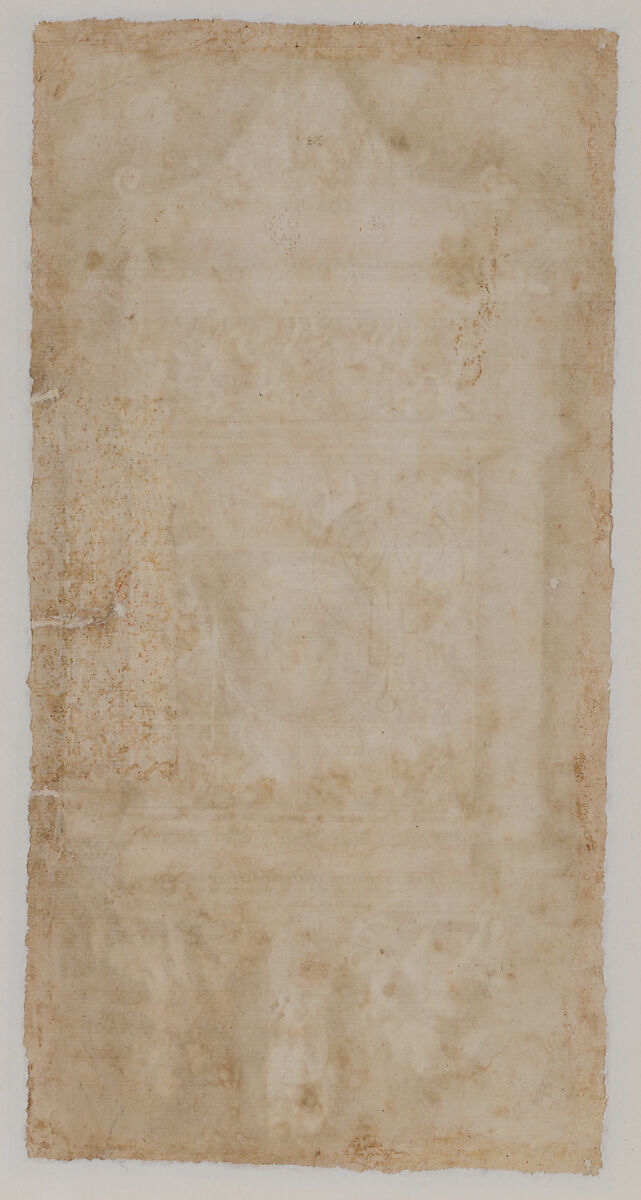 Design for a Funeral Monument, Italian, Lombardy (early 16th century), Pen and ink in two shades of brown, brush and brown washes., Italian, Lombard