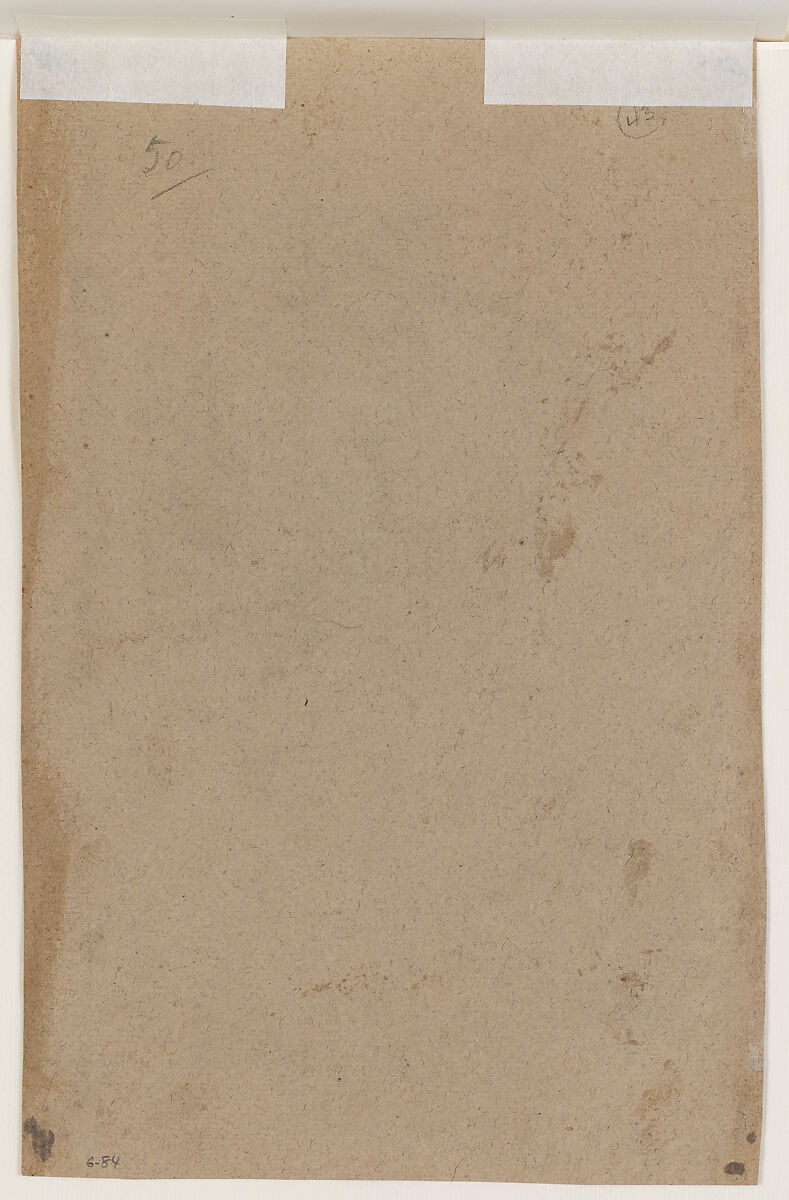 Study for a Portrait of a Doge, Circle of Tintoretto (sixteenth century), Black and white chalk, on rough tan paper.