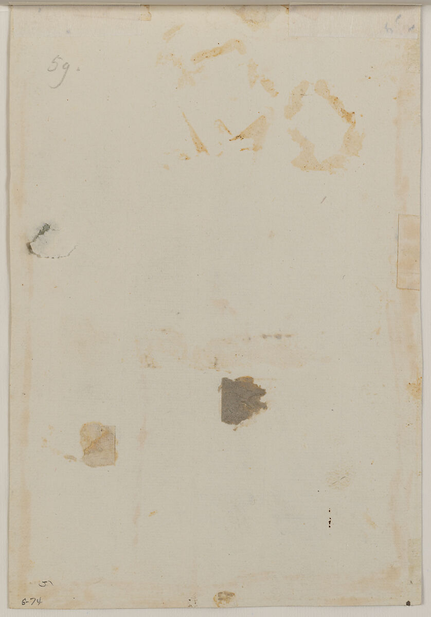 Reclining Female Nude, Domenico Tintoretto (Italian, Venice 1560–1635 Venice), Black and white chalk on blue paper