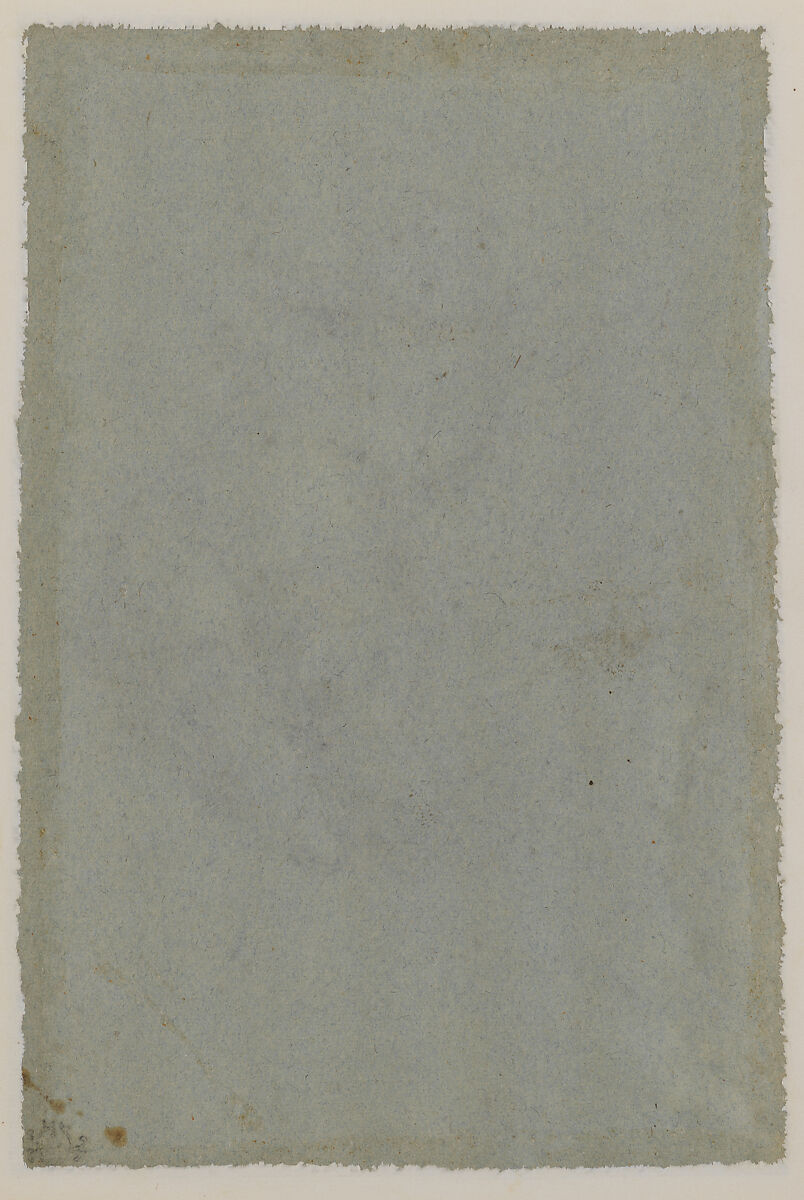 Reclining Female Nude, Domenico Tintoretto (Italian, Venice 1560–1635 Venice), Black and white chalk on blue paper.