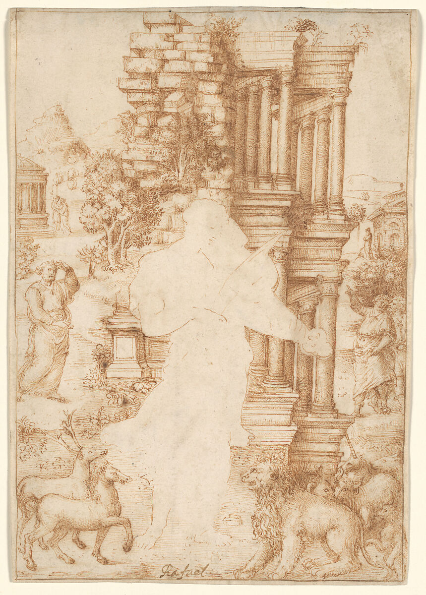 Orpheus, Central Italian  , early 16th century, Pen and brown ink, Central Italian 