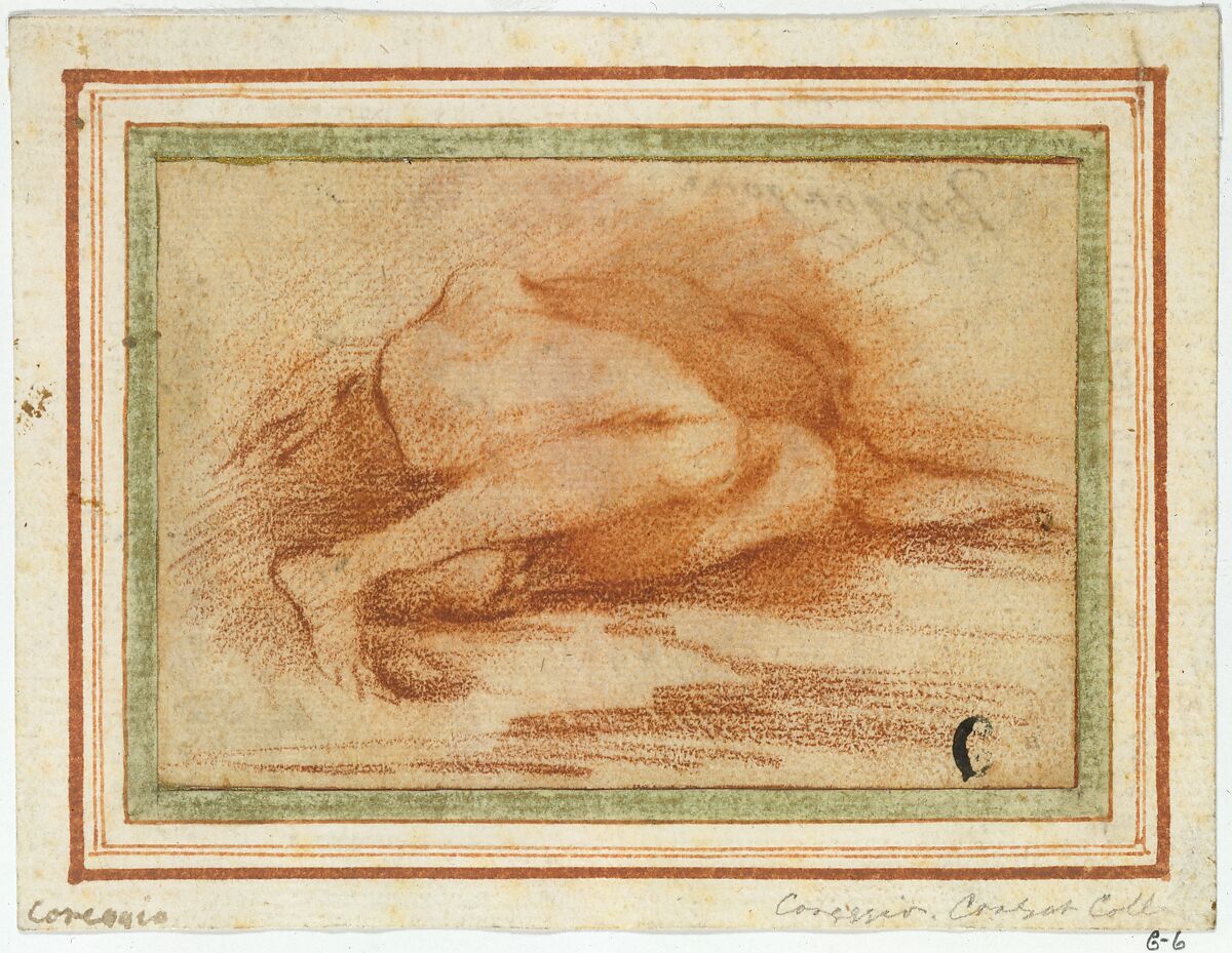 Recumbent Nude, Emilia (1600–1629) (?), Red chalk 