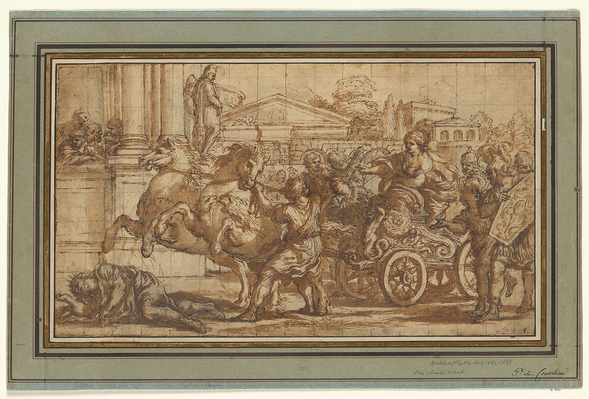 Ciro Ferri Tullia Driving Her Chariot over the Body of Her