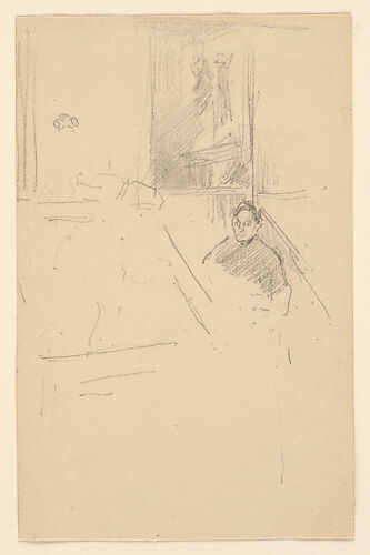 Museum Interior (?) with a Man Seated