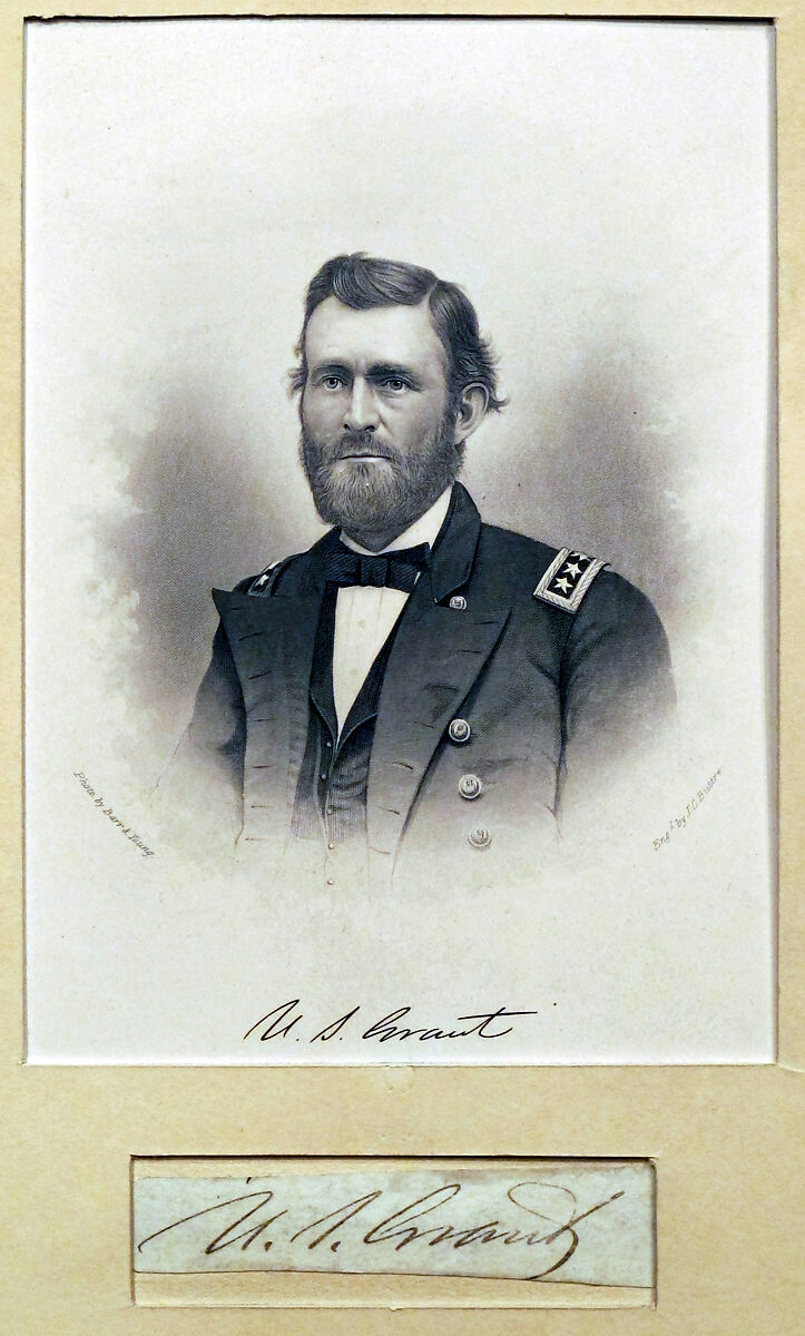 Portrait of U. S. Grant, John Chester Buttre (American, Auburn, New York 1821–1893 Ridgewood, New York), engraving 