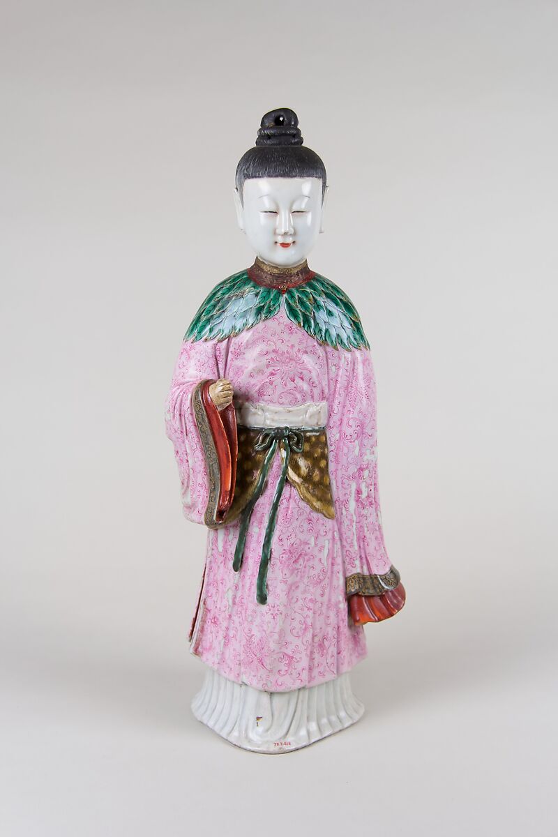 Figure of fairy Magu, Porcelain painted in overglaze polychrome enamels (Jingdezhen ware), China 