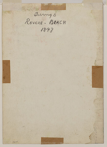 Swings, Revere Beach, Maurice Brazil Prendergast  (American, St. John’s, Newfoundland 1858–1924 New York), Watercolor over pencil