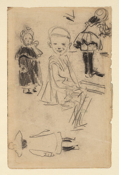 Sketches of Children, George Luks (American, Williamsport, Pennsylvania 1866–1933 New York), Black chalk 