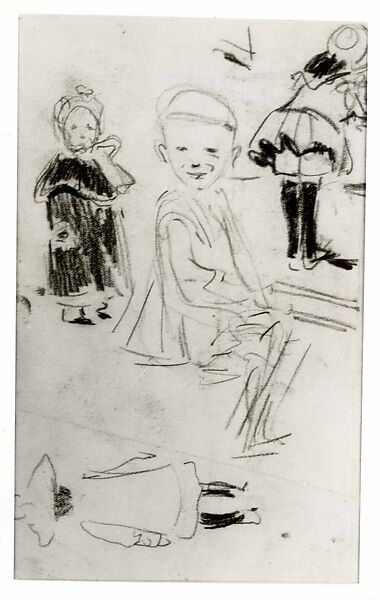 Sketches of Children, George Luks (American, Williamsport, Pennsylvania 1866–1933 New York), Black chalk