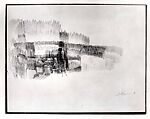 Field with Figure, Alfred Hammer (American, New Haven, Connecticut 1925–2009), Blue ballpoint pen and pen and black ink
