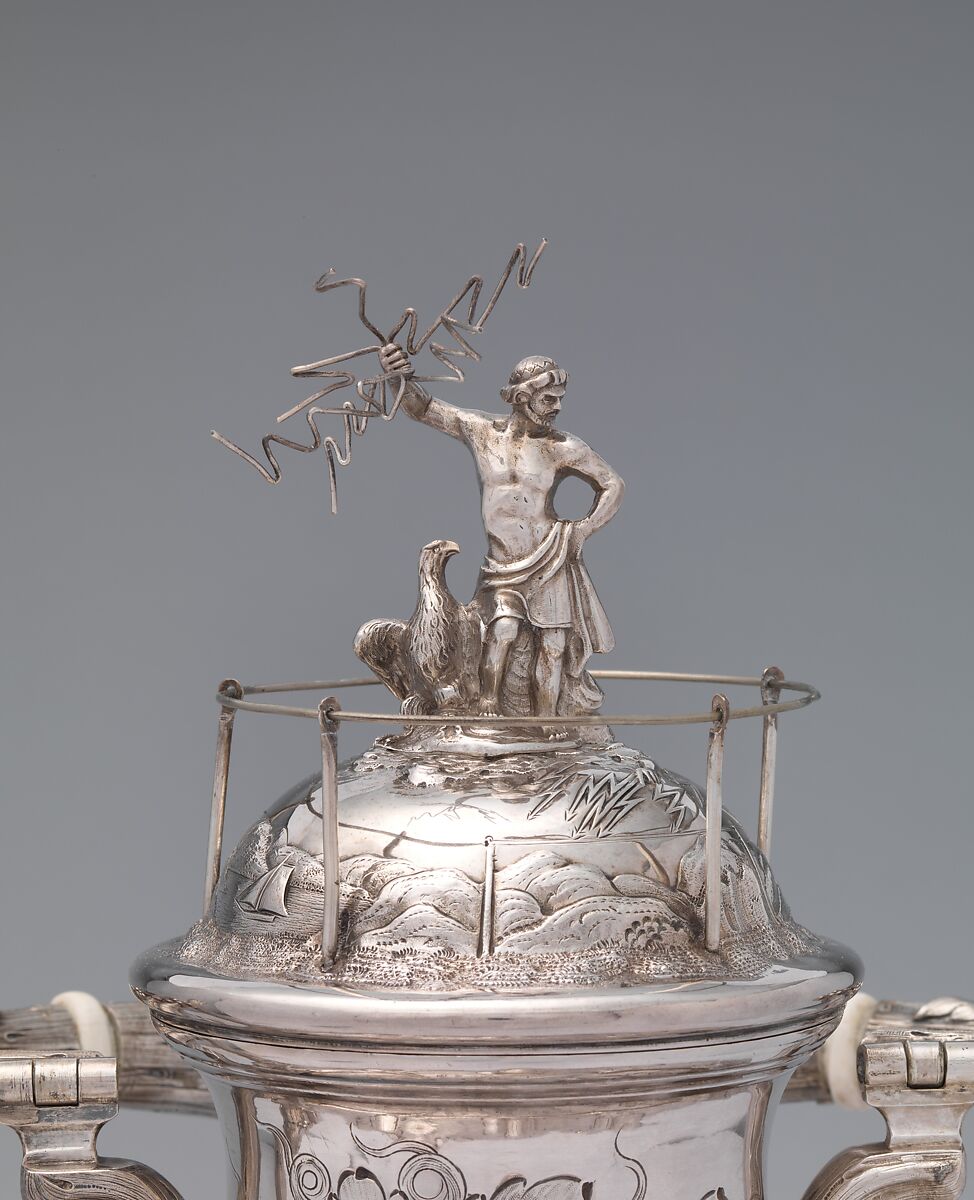 Teakettle, John C. Moore (ca. 1802–1874), Silver, American