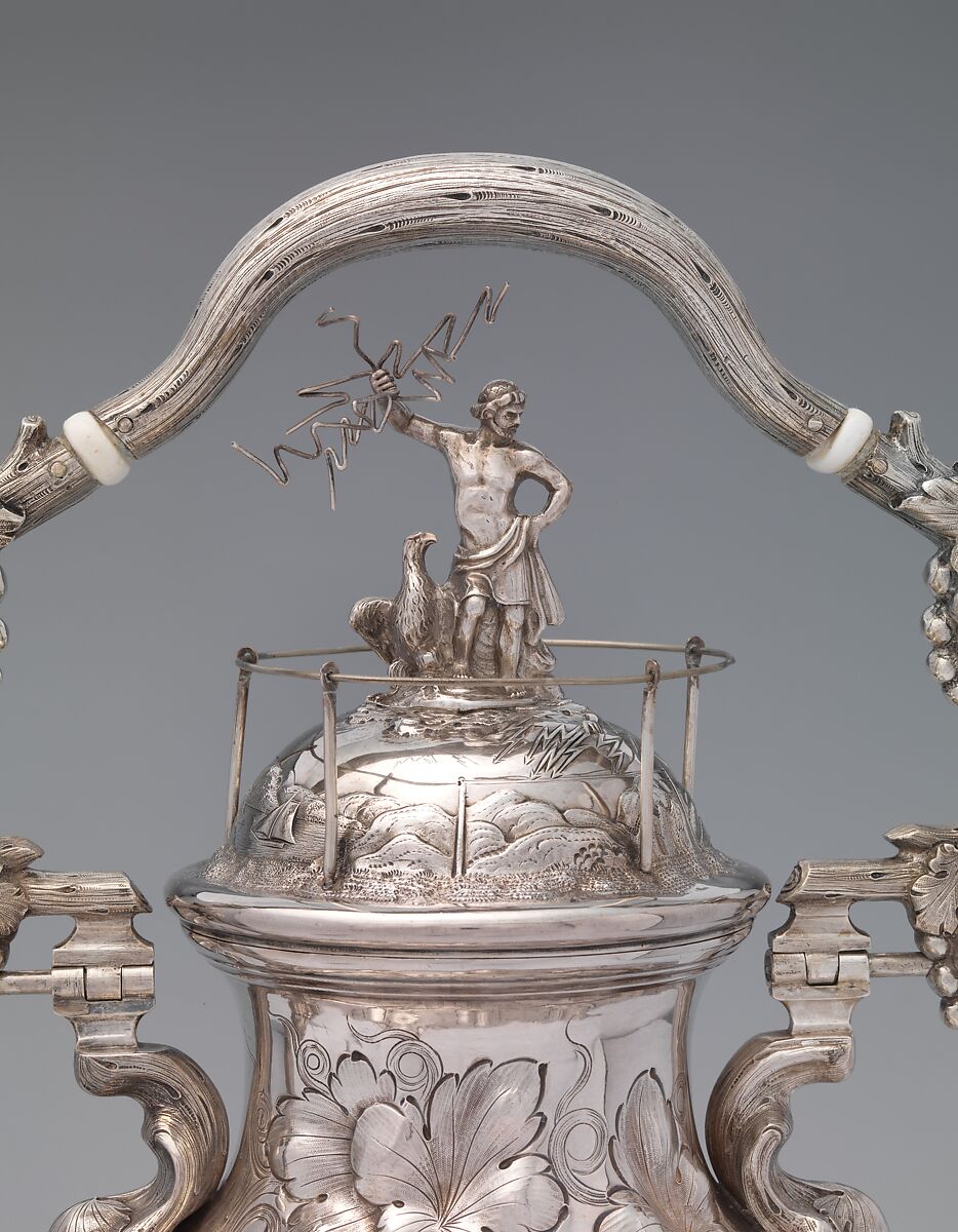 Teakettle, John C. Moore (ca. 1802–1874), Silver, American