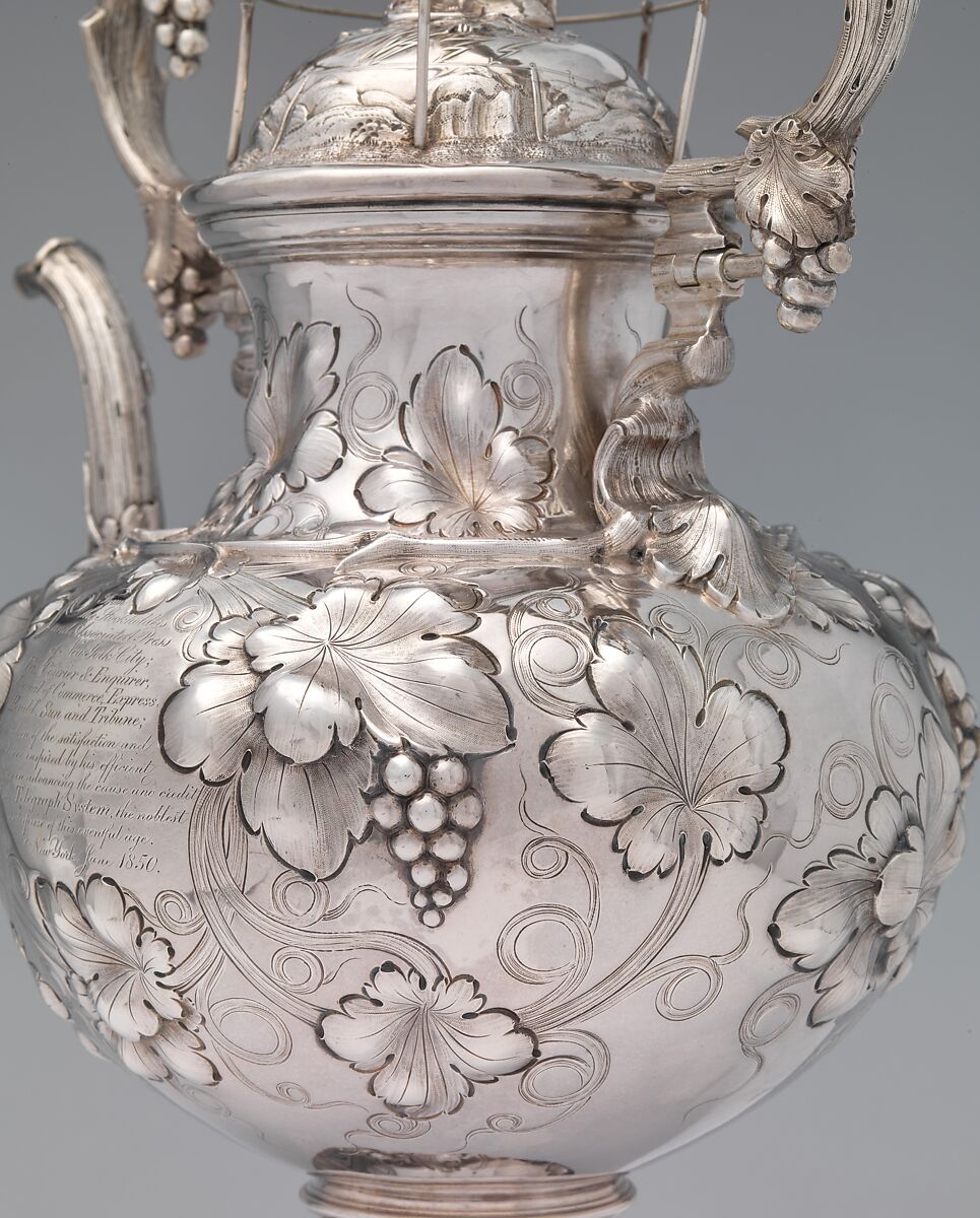 Teakettle, John C. Moore (ca. 1802–1874), Silver, American