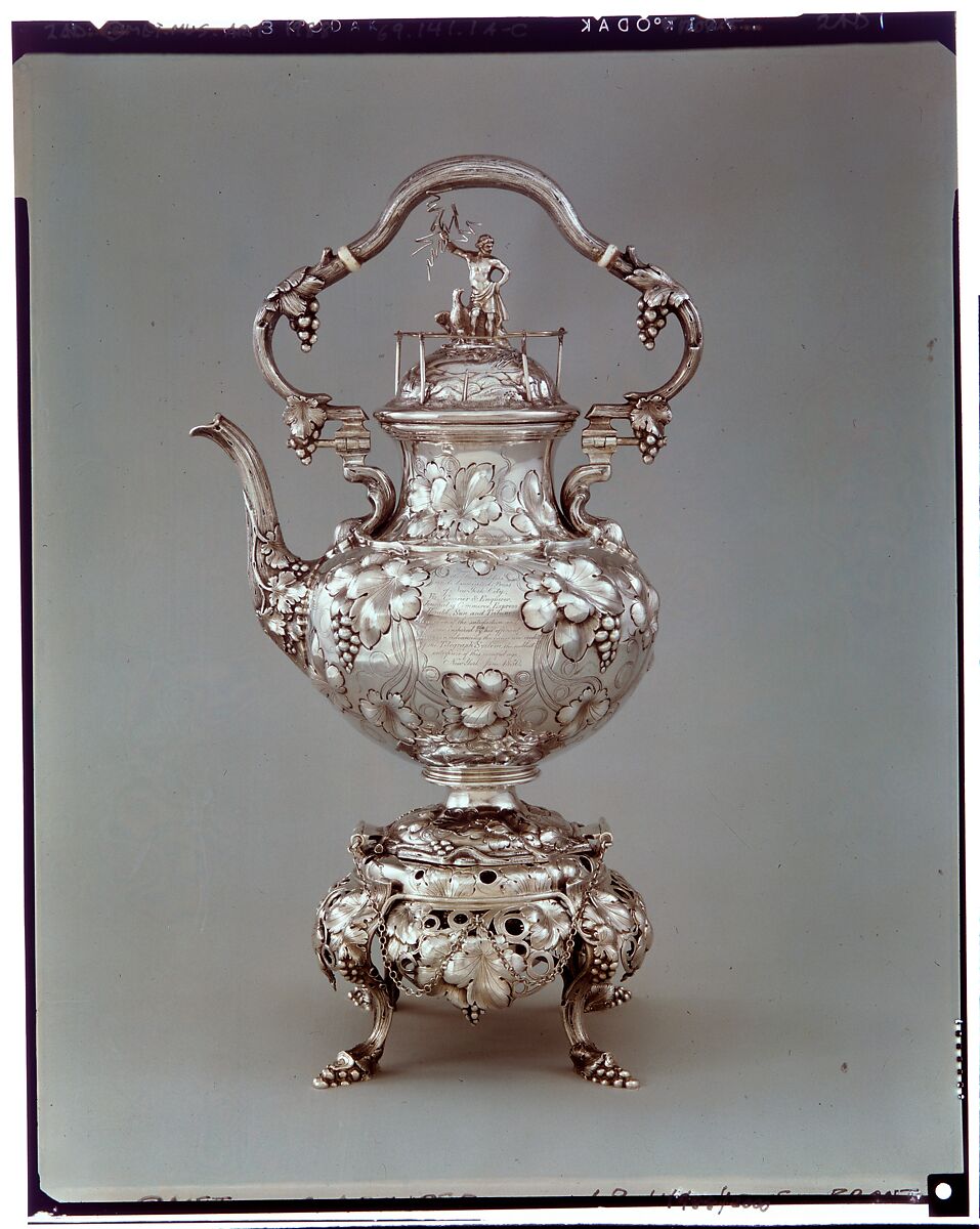 Teakettle, John C. Moore (ca. 1802–1874), Silver, American