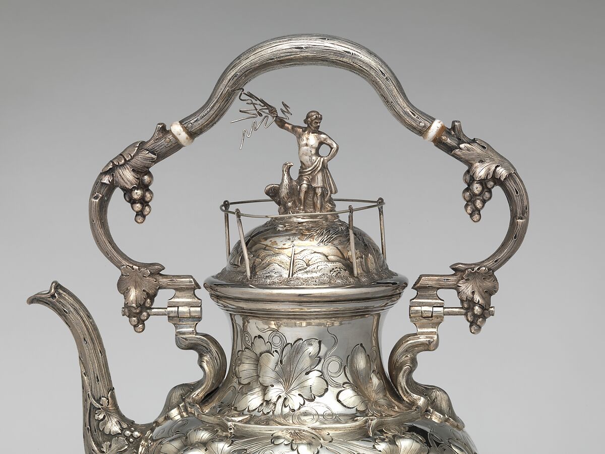 Teakettle, John C. Moore (ca. 1802–1874), Silver, American