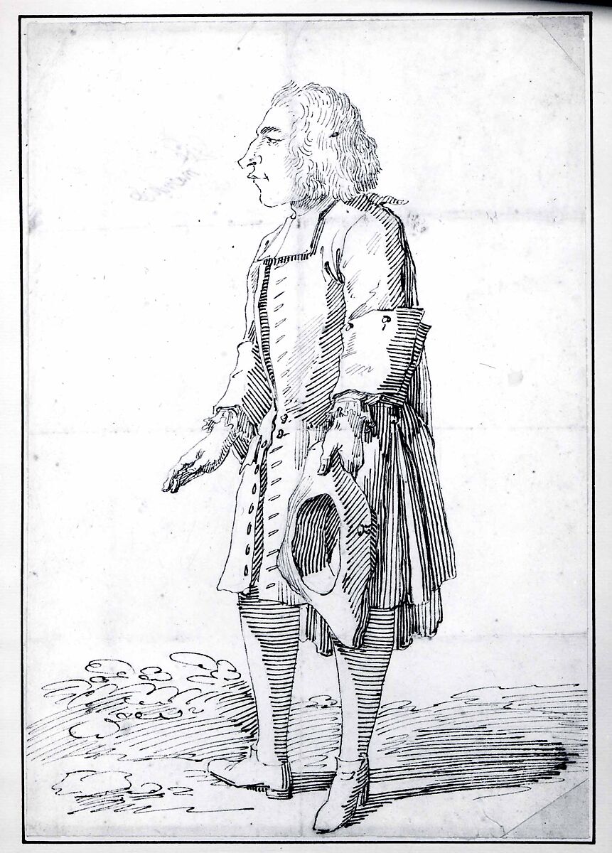 Caricature of a Polish Count, Pier Leone Ghezzi (Italian, Comunanza near Ascoli Piceno 1674–1755 Rome), Pen and brown ink