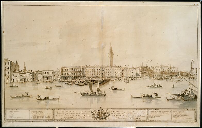 Panorama of Venice from the Bacino di San Marco, Including the Project for the Proposed Teatro Manin