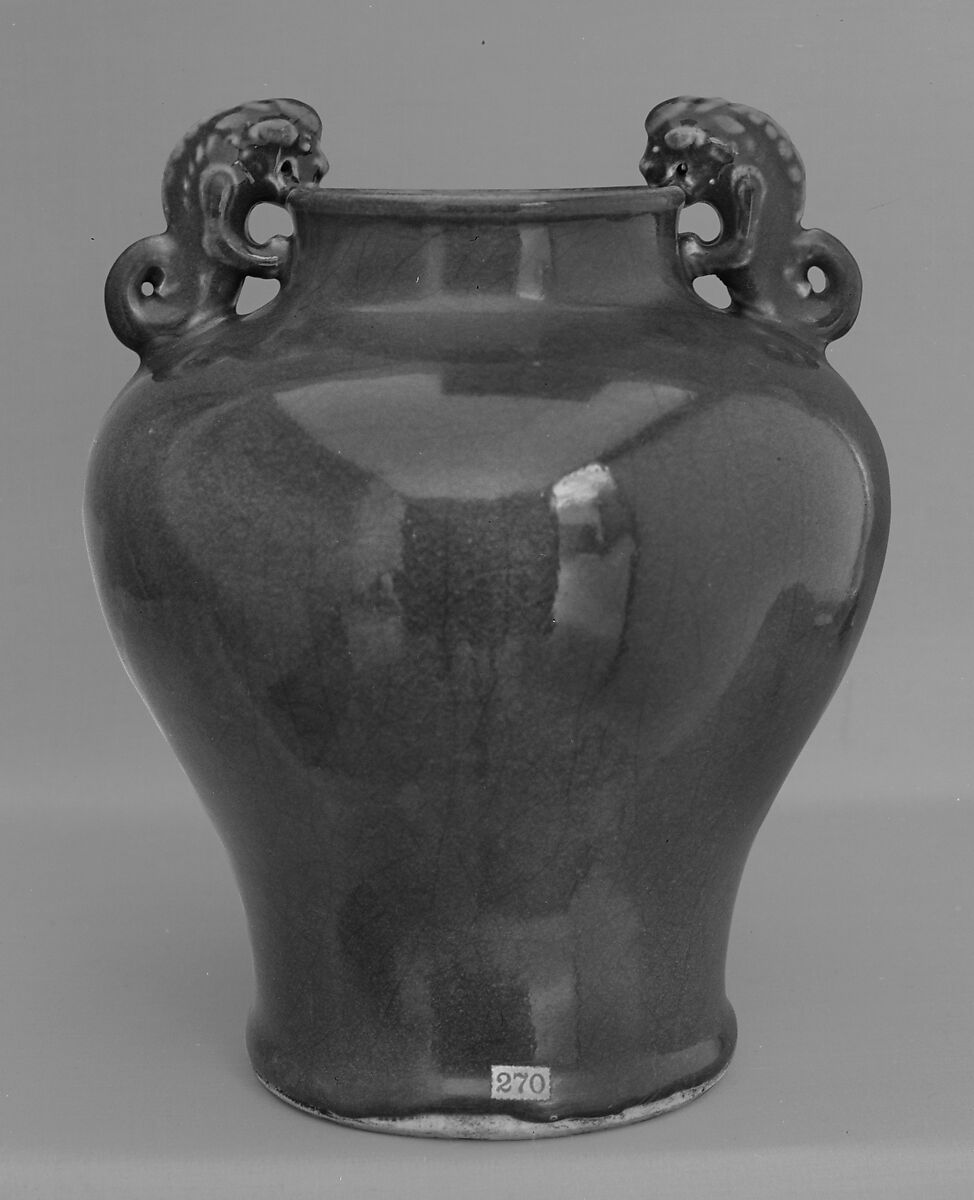 Jar, Porcelain with red glaze, China 