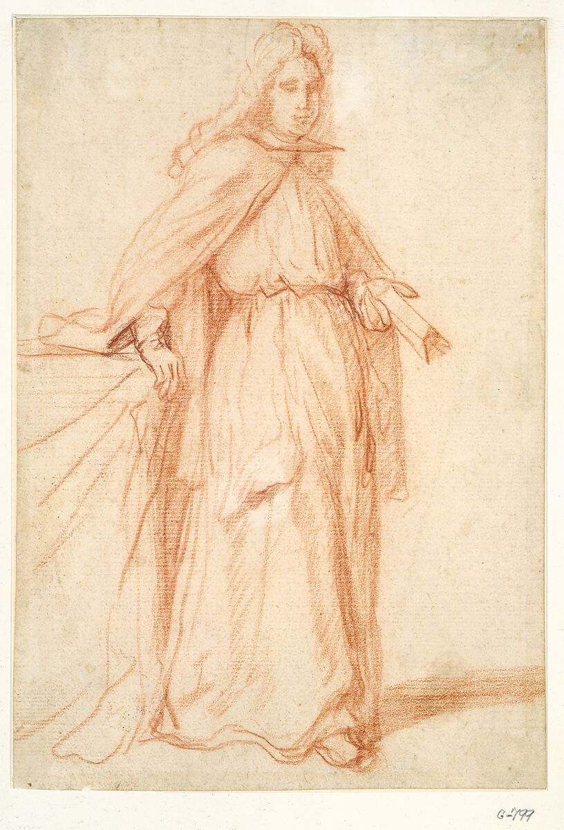 A Dignitary Holding a Document, Pietro Longhi (Pietro Falca)  Italian, Red chalk