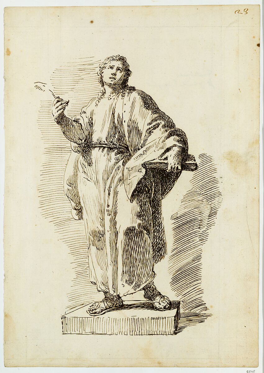Saint John the Evangelist (?), Pietro Antonio Novelli  Italian, Pen and dark brown ink