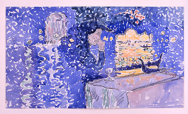 Venice: Night of the Festival of the Redeemer, Henri-Edmond Cross (Henri-Edmond Delacroix) (French, Douai 1856–1910 Saint-Clair), Watercolor over pencil on white wove paper
