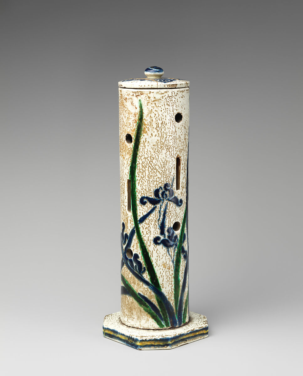 Mosquito Smoker (Katori), Minzan, Earthenware with white lead glaze and polychrome overglaze enamels (Sanuki ware), Japan