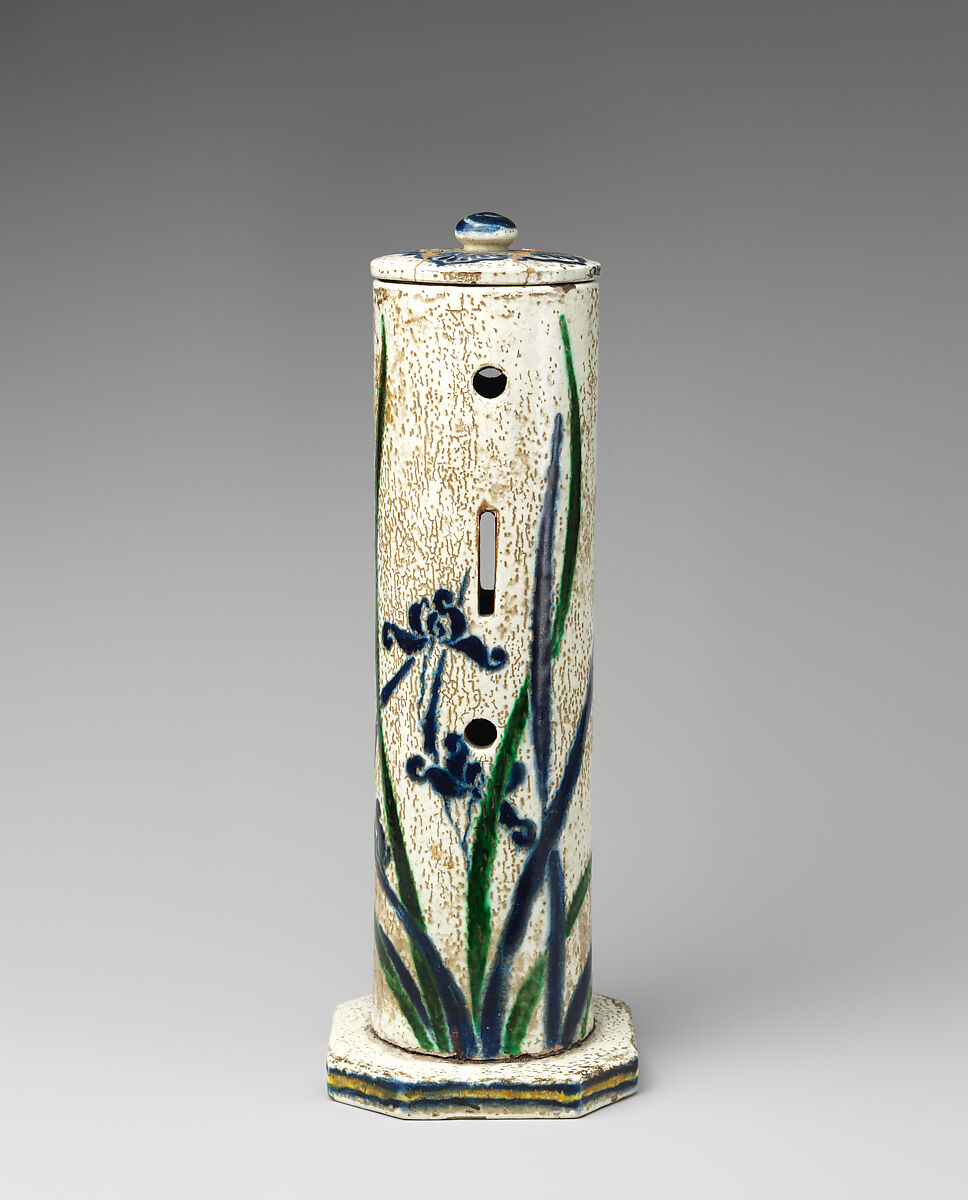 Mosquito Smoker (Katori), Minzan, Earthenware with white lead glaze and polychrome overglaze enamels (Sanuki ware), Japan