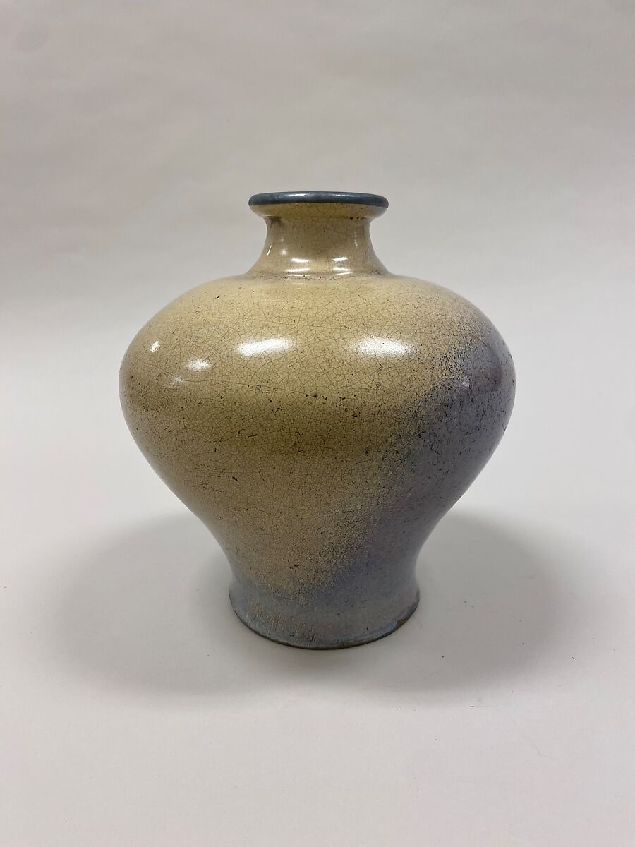 Bottle, Stoneware with milky blue glaze (Shiwan ware), China 