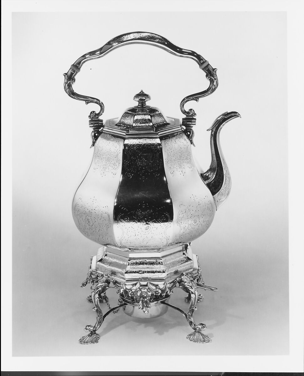 Teakettle, William Forbes (baptized 1799, active New York, 1826–63), Silver and ivory, American