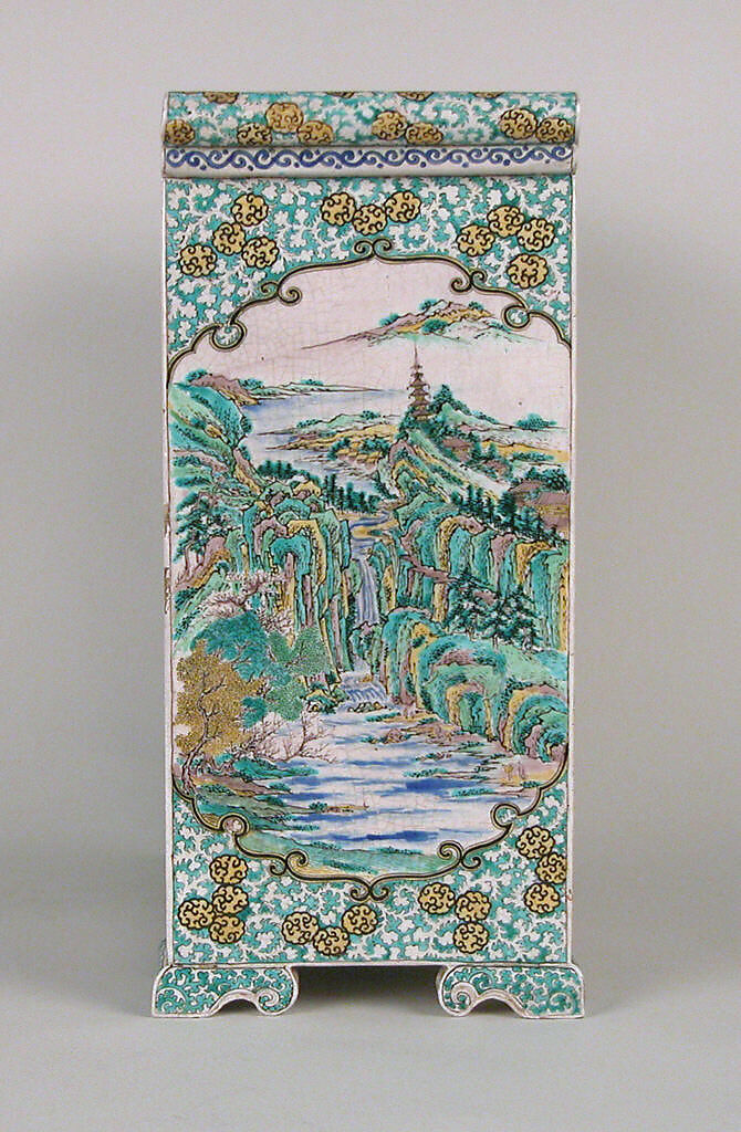 Cabinet, Genemon, Porcelain decorated in enamels (Hizen ware, Kutani type), Japan
