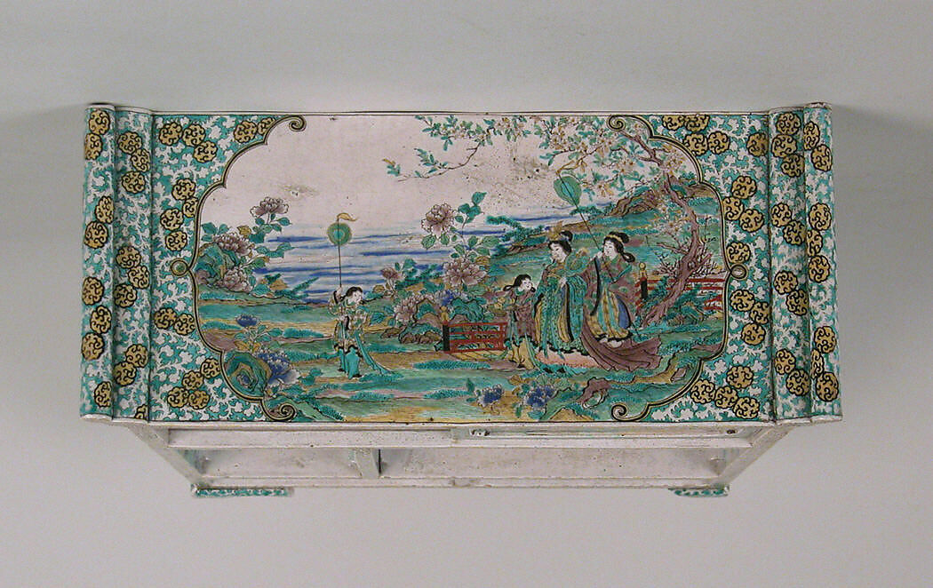 Cabinet, Genemon, Porcelain decorated in enamels (Hizen ware, Kutani type), Japan